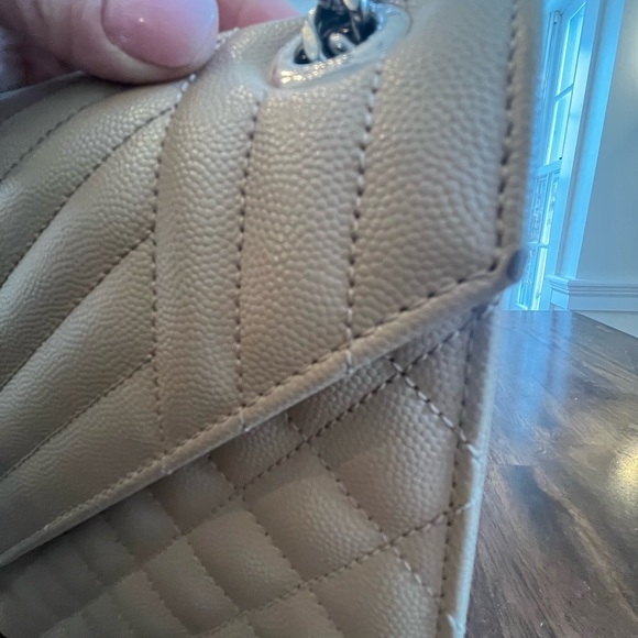 Yves Saint Laurent ENVELOPE MEDIUM IN QUILTED GRAIN DE POUDRE EMBOSSED LEATHER - Picture 4 of 5